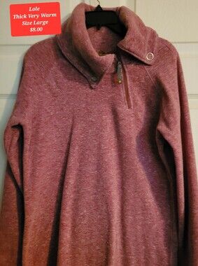 Lole Women's Funnel Neck Pullover Sweater - Mauve Pink
